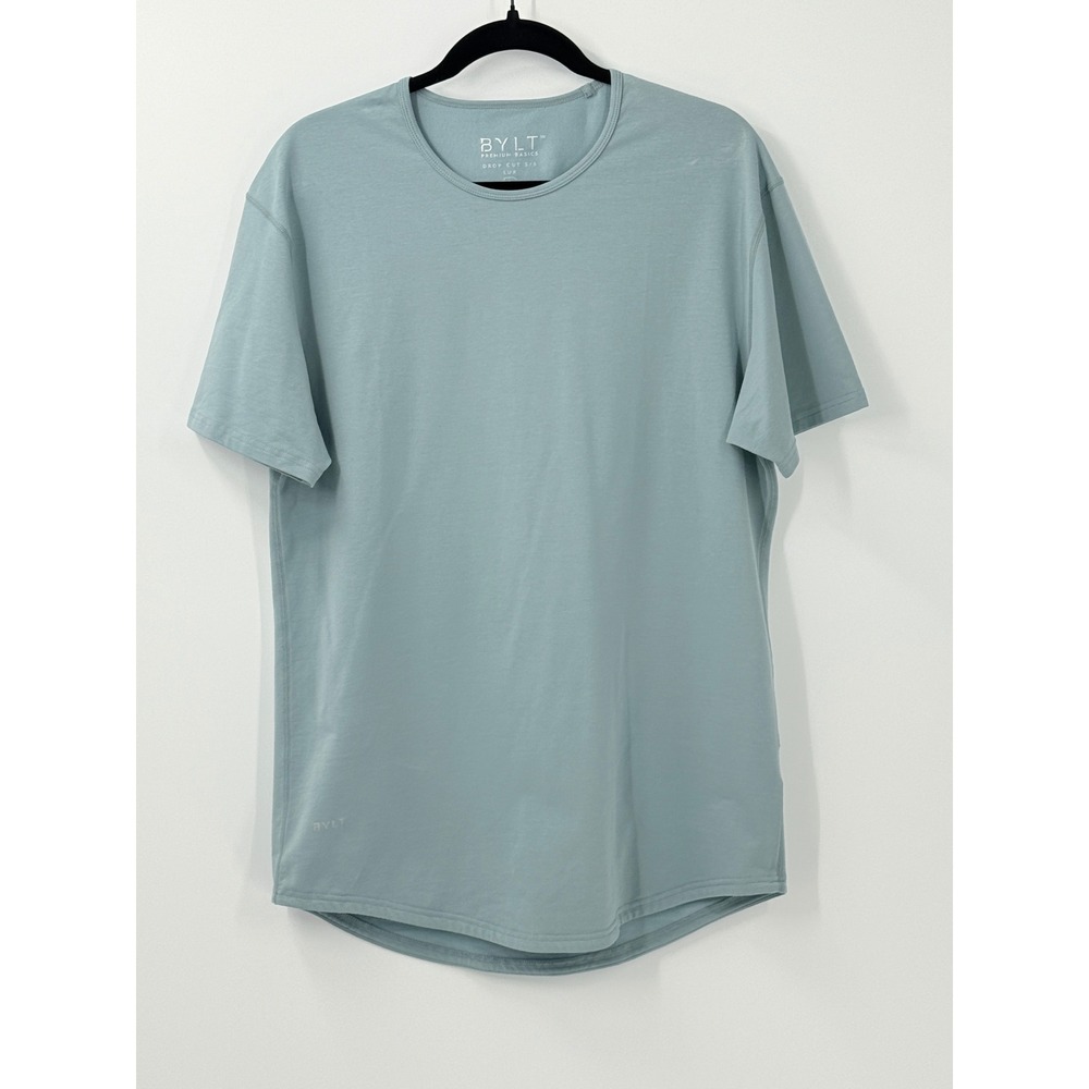 BYLT Premium Basics Drop Cut Lux S/S T Shirt Mens sz L gym performance casual